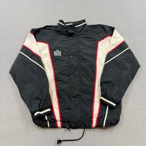 90s Admiral Track Jacket Men's 2XL Black Colorblock Lined Windbreaker Sportswear